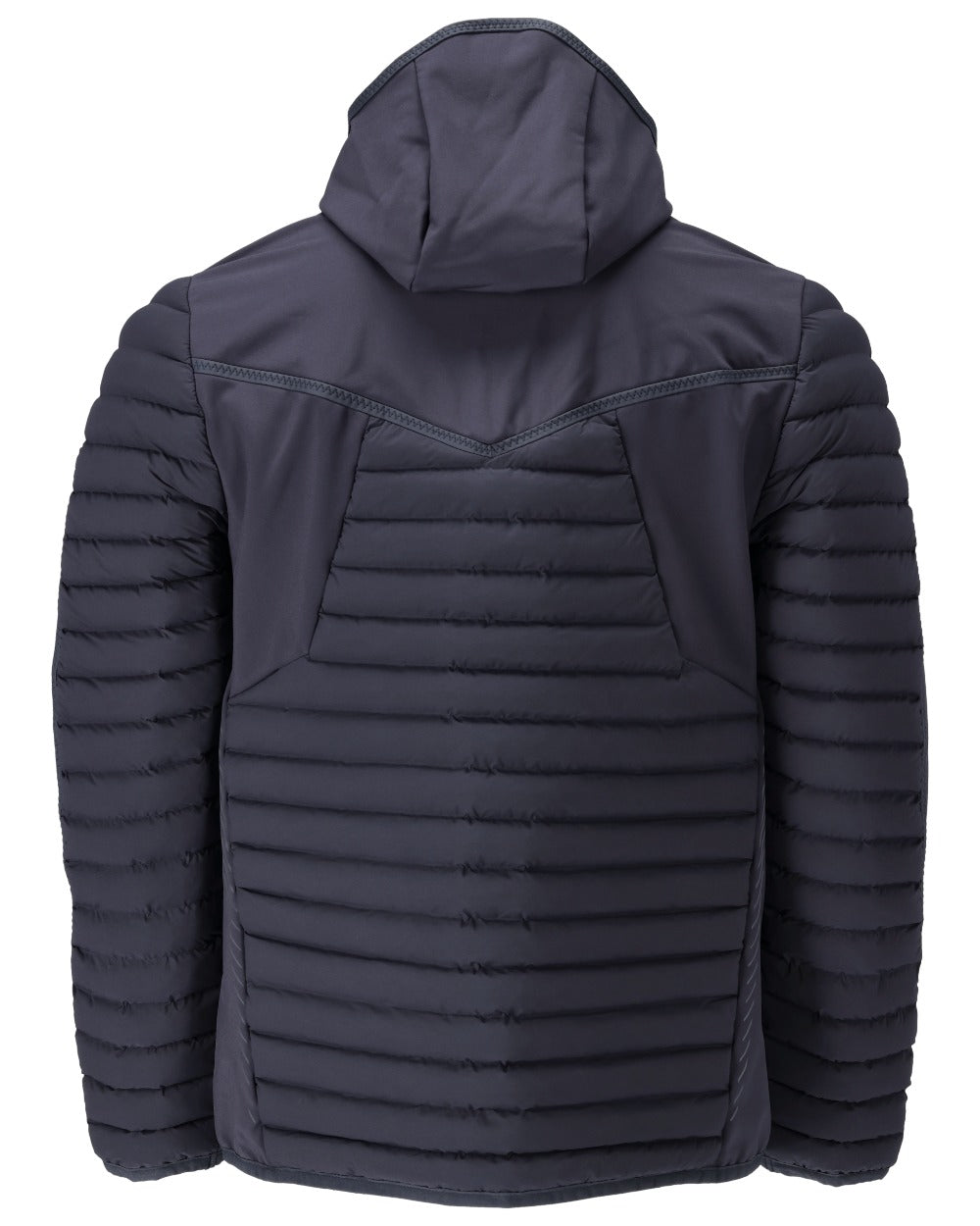 Dark Navy Coloured Mascot Workwear Mens Customized Lightweight Jacket With Hood on white background
