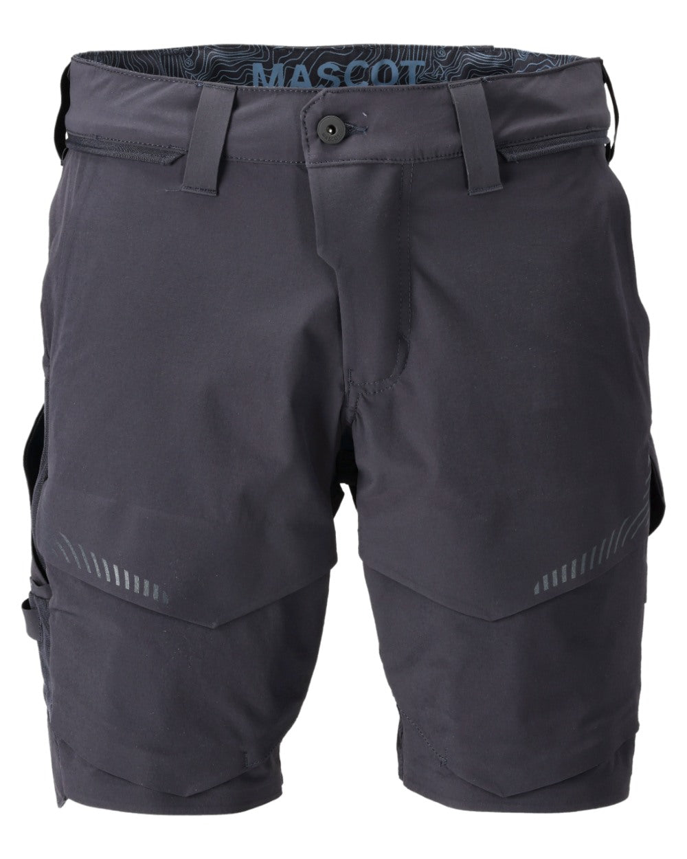 Dark Navy Coloured Mascot Workwear Mens Customized Lightweight Shorts on white background