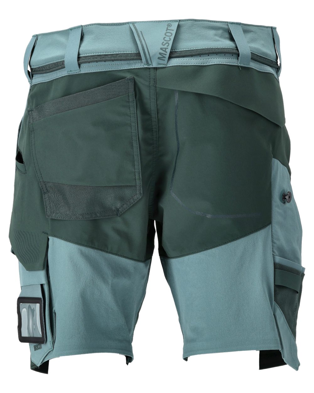Light Forest Green Coloured Mascot Workwear Mens Customized Lightweight Shorts on white background