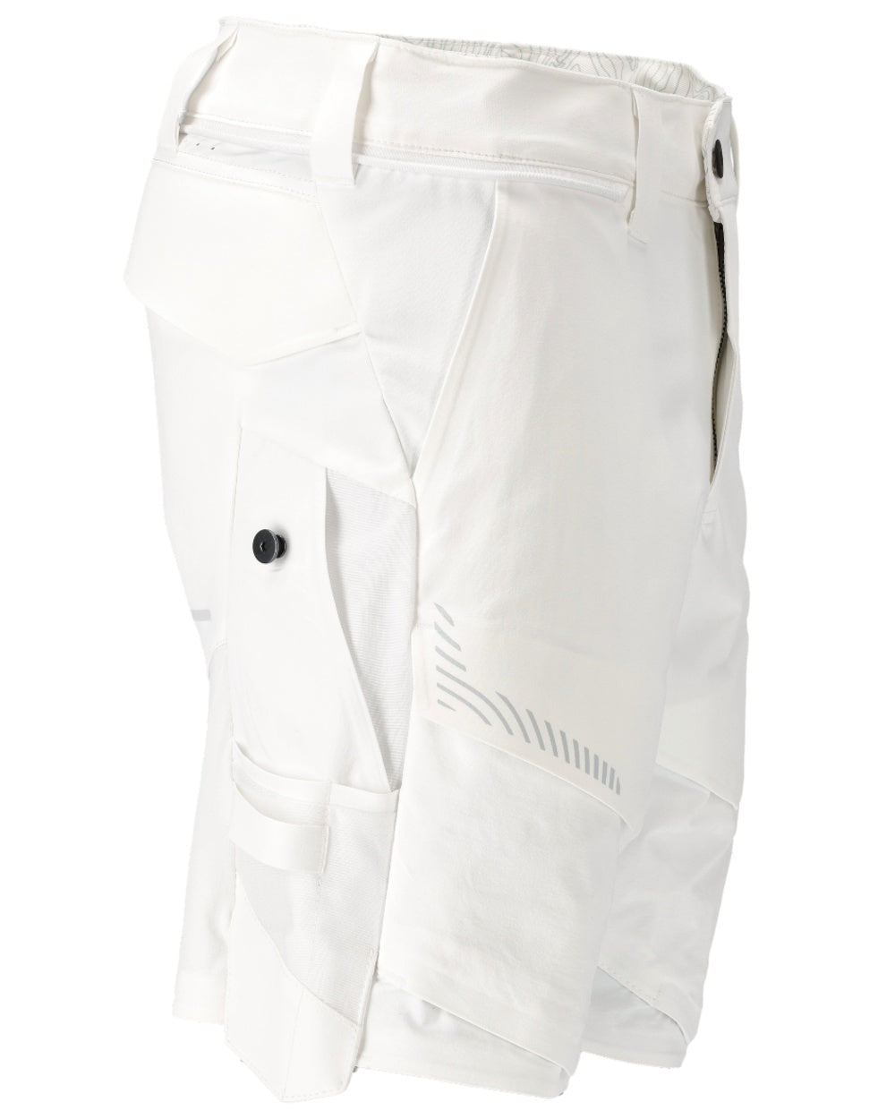 White Coloured Mascot Workwear Mens Customized Lightweight Shorts on white background
