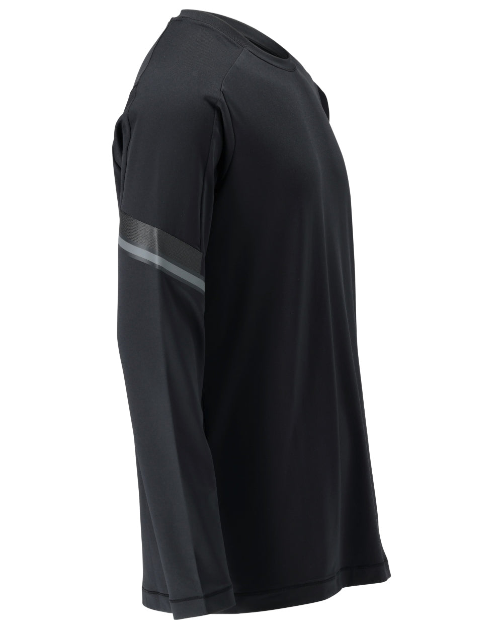 Black Coloured Mascot Workwear Mens Customized Long Sleeve T-Shirt on white background