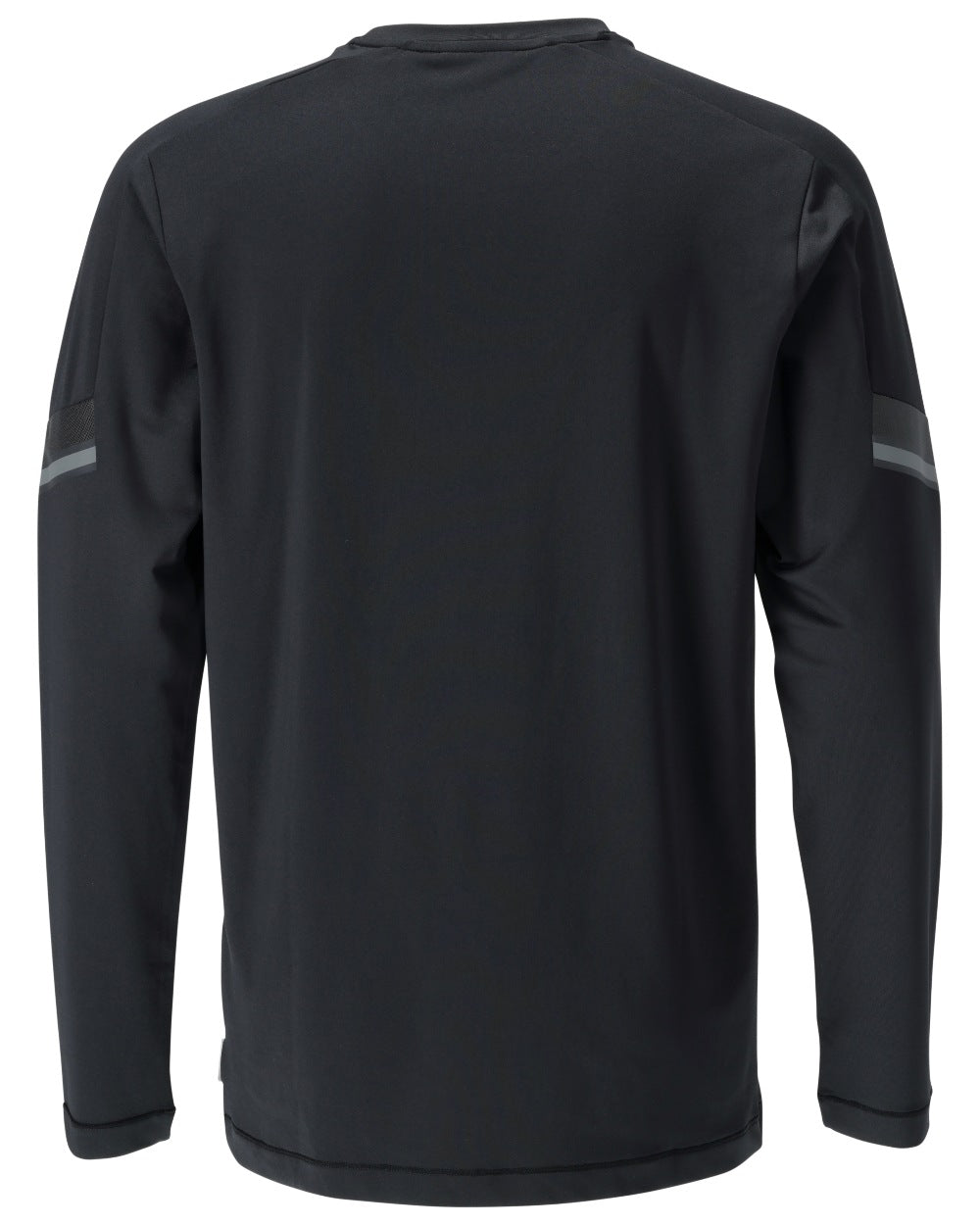 Black Coloured Mascot Workwear Mens Customized Long Sleeve T-Shirt on white background
