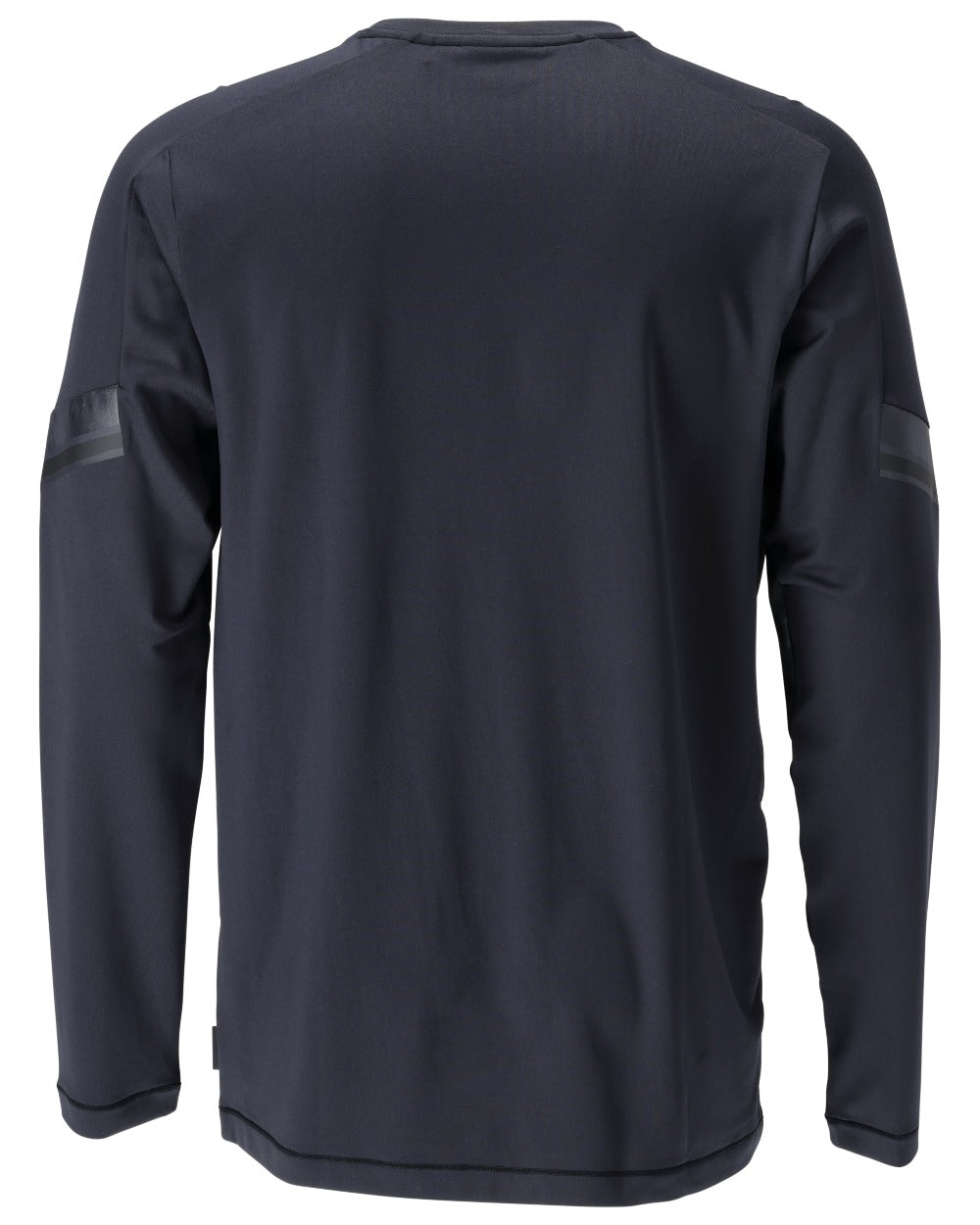 Dark Navy Coloured Mascot Workwear Mens Customized Long Sleeve T-Shirt on white background