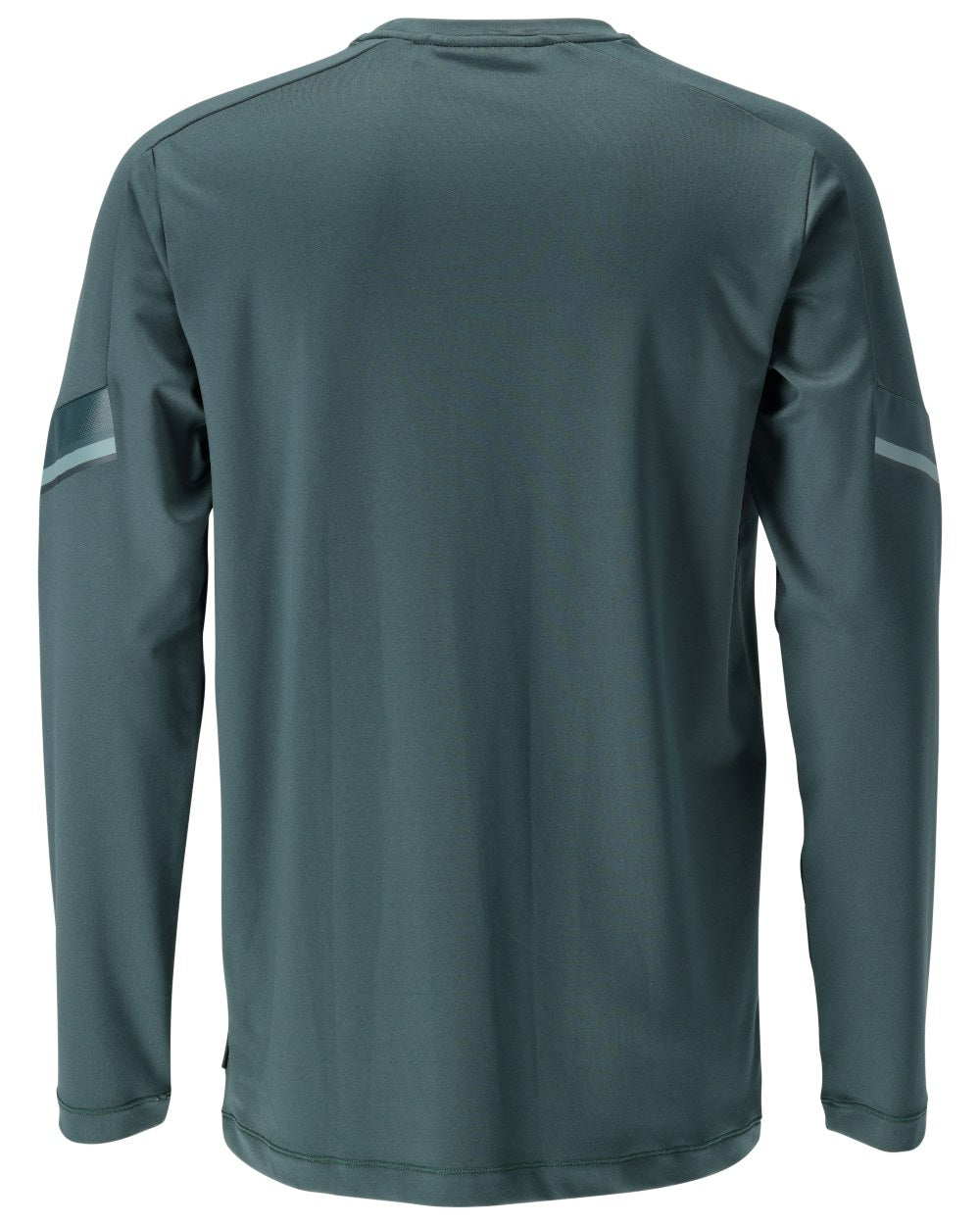 Forest Green Coloured Mascot Workwear Mens Customized Long Sleeve T-Shirt on white background