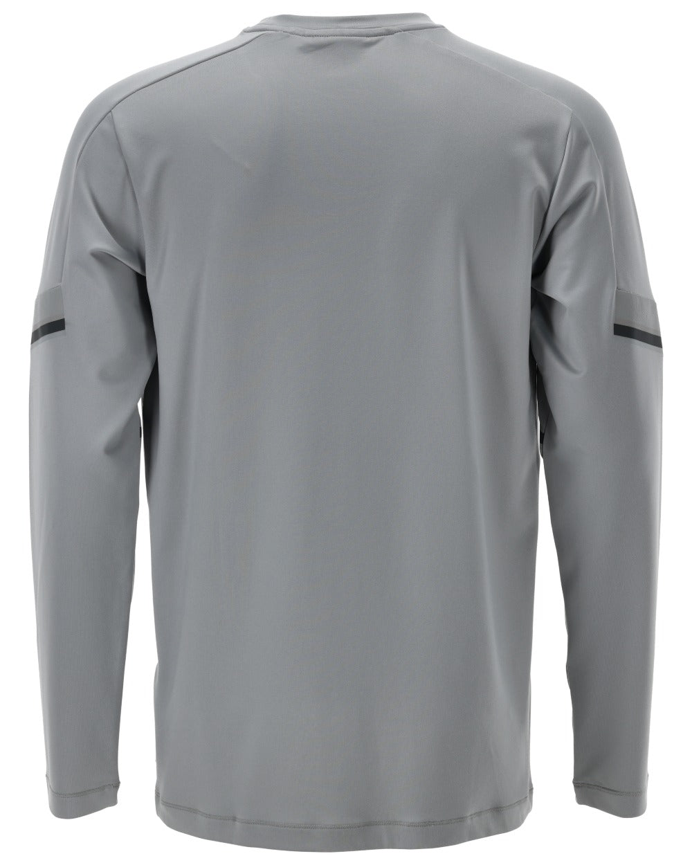 Silver Grey Coloured Mascot Workwear Mens Customized Long Sleeve T-Shirt on white background