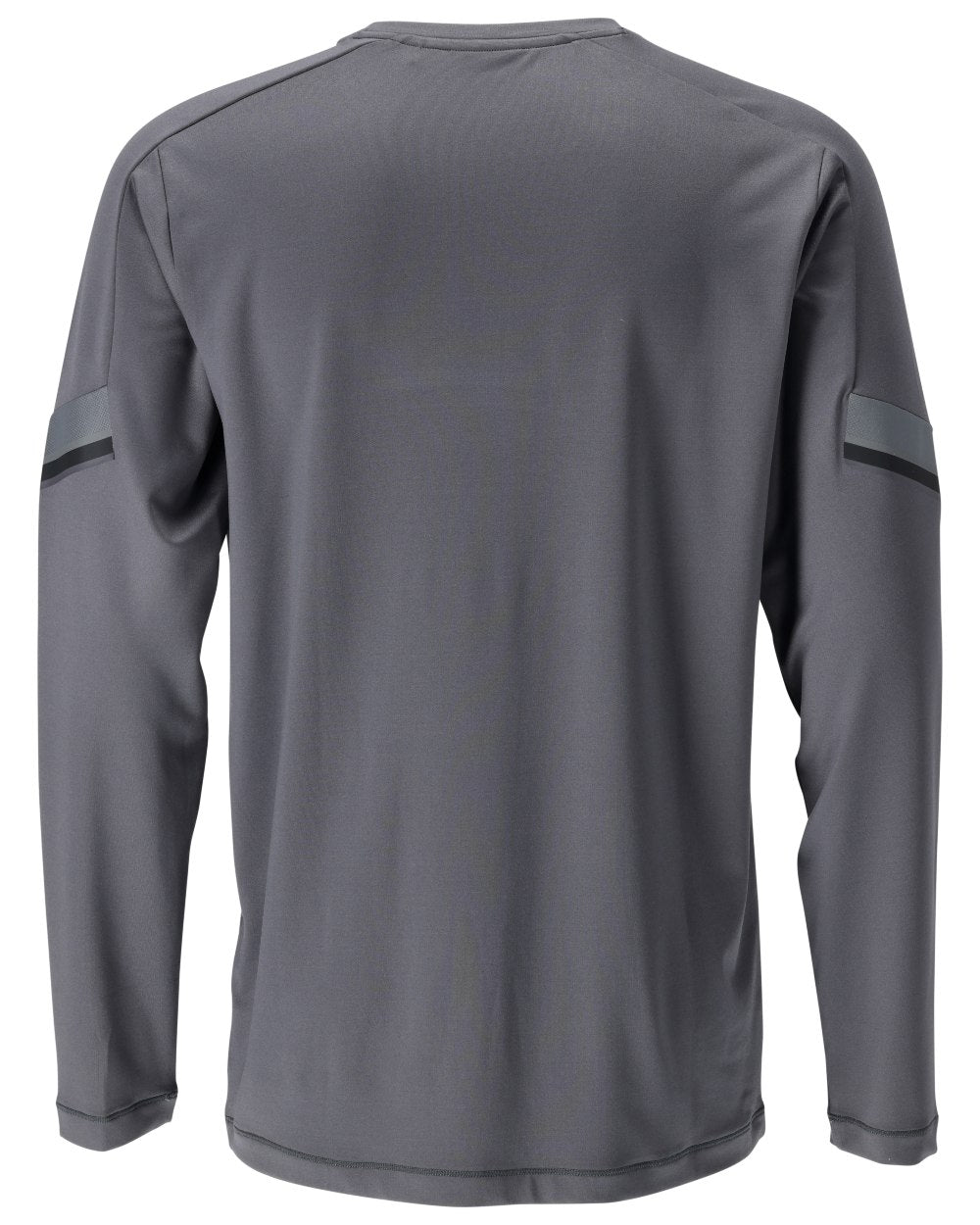 Stone Grey Coloured Mascot Workwear Mens Customized Long Sleeve T-Shirt on white background