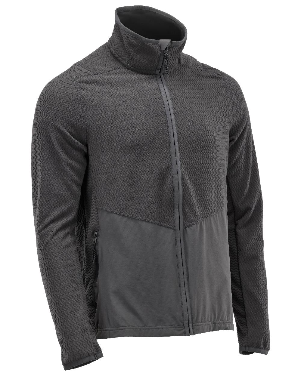 Stone Grey Coloured Mascot Workwear Mens Customized Microfleece Jumper With Zipper on white background