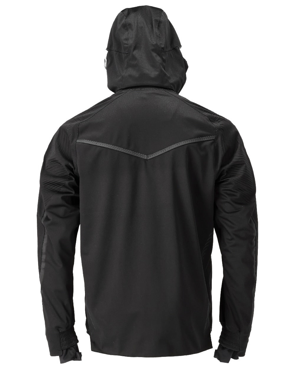 Black Coloured Mascot Workwear Mens Customized Outer Shell Jacket on white background