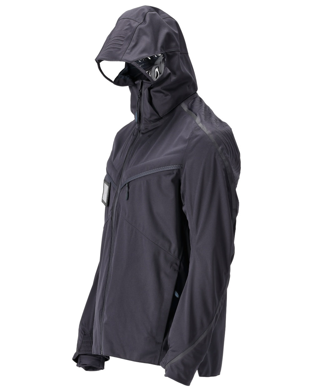 Dark Navy Coloured Mascot Workwear Mens Customized Outer Shell Jacket on white background