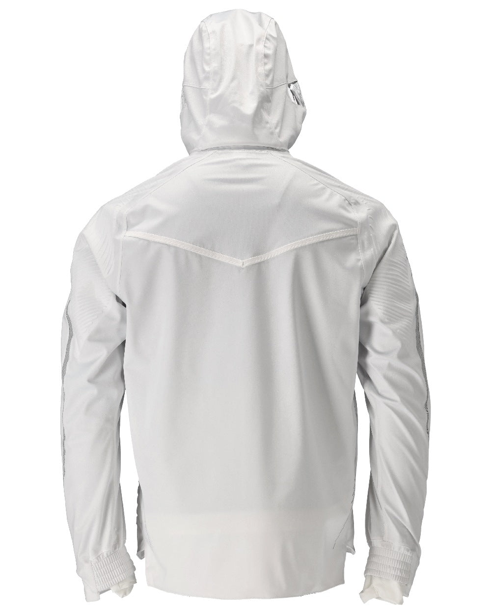 White Coloured Mascot Workwear Mens Customized Outer Shell Jacket on white background