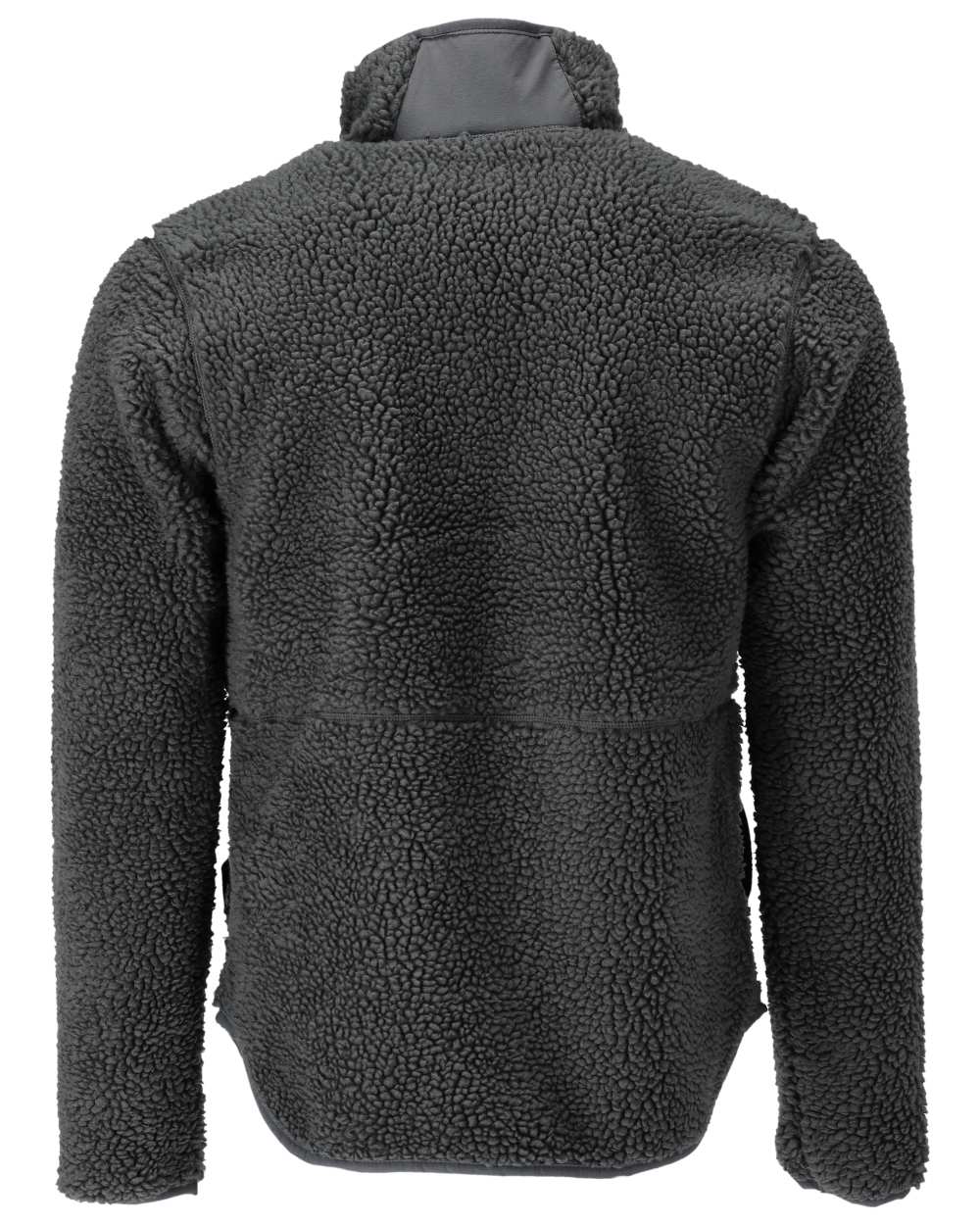 Stone Grey Coloured Mascot Workwear Mens Customized Pile Jacket With Zipper on white background