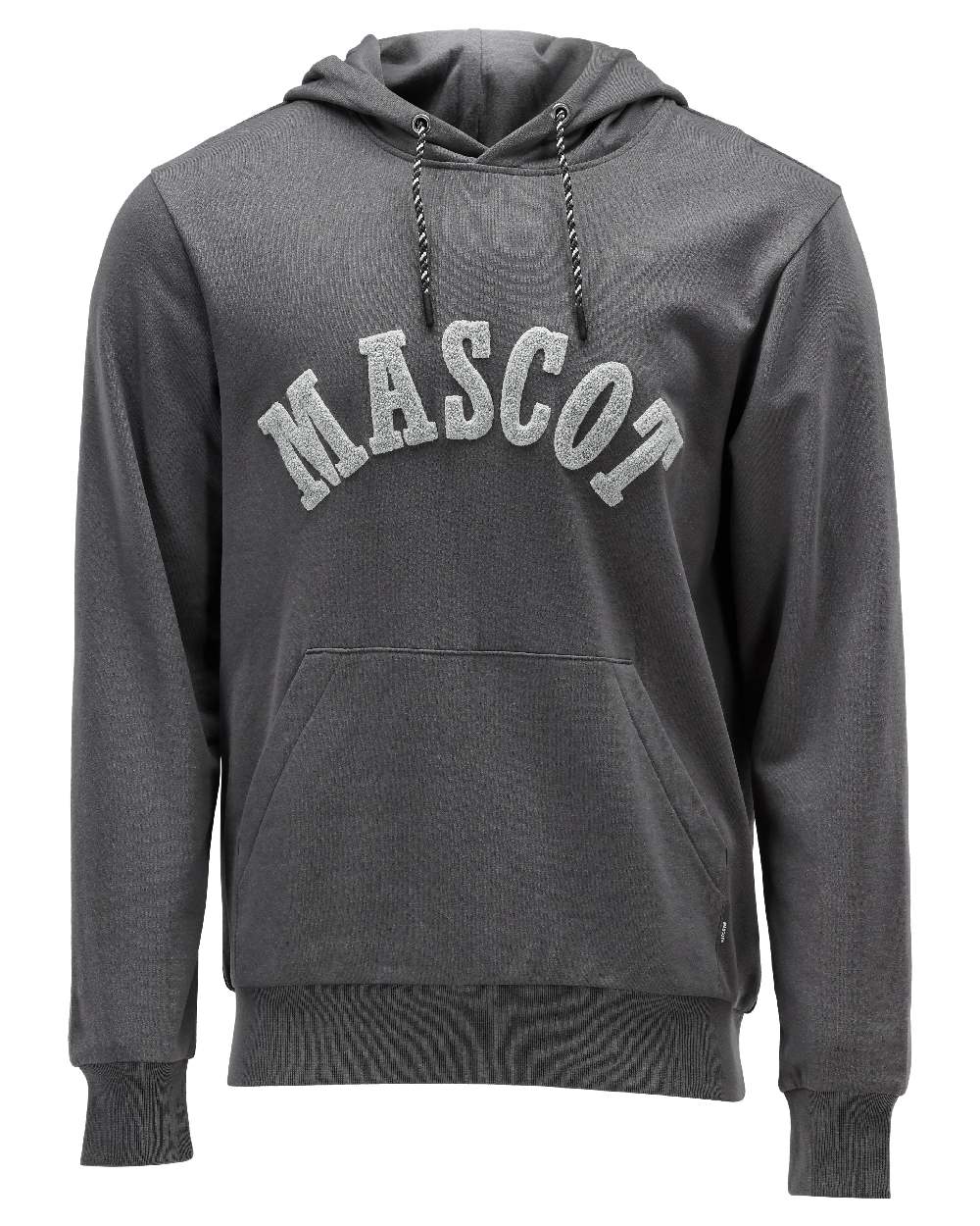 Stone Grey Coloured Mascot Workwear Mens Customized Premium Hoodie on white background