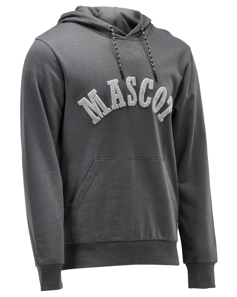 Stone Grey Coloured Mascot Workwear Mens Customized Premium Hoodie on white background