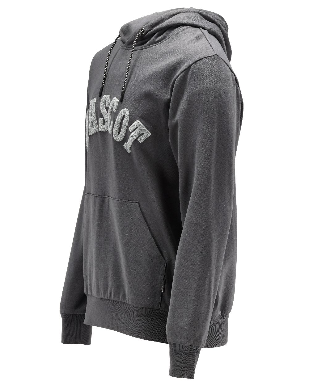 Stone Grey Coloured Mascot Workwear Mens Customized Premium Hoodie on white background