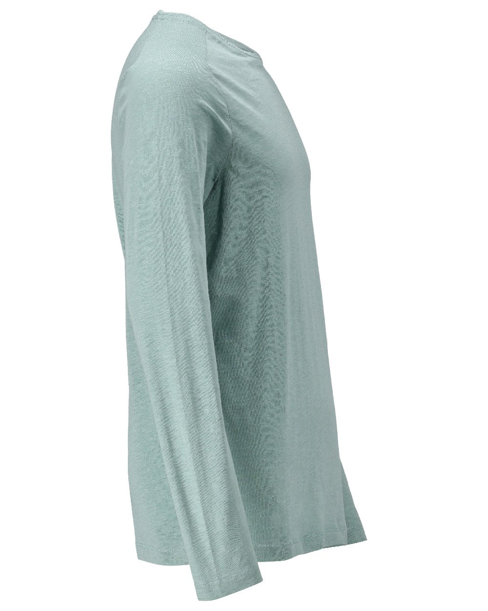 Dusty Green Coloured Mascot Workwear Mens Customized Premium Long Sleeved T-Shirt on white background