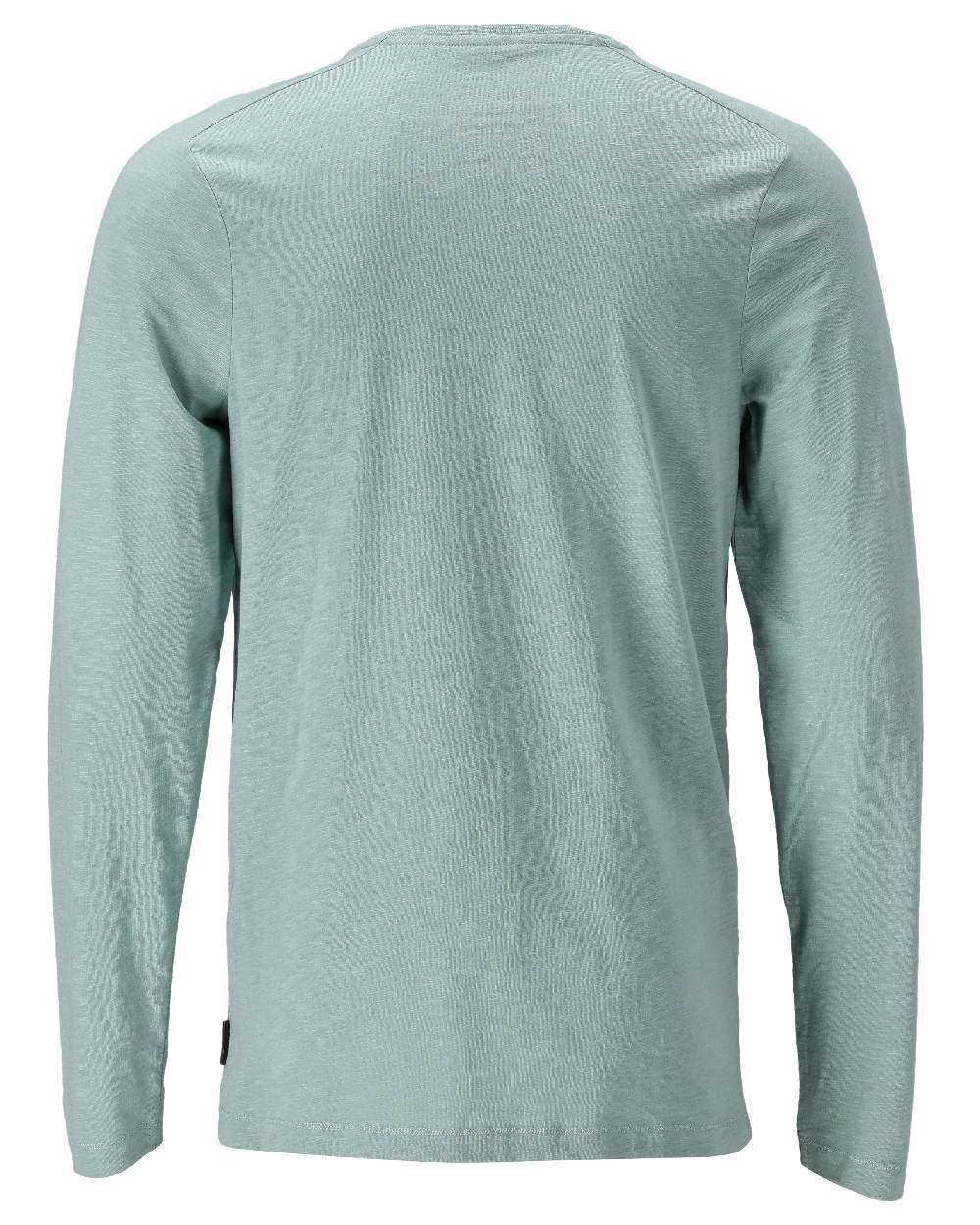Dusty Green Coloured Mascot Workwear Mens Customized Premium Long Sleeved T-Shirt on white background