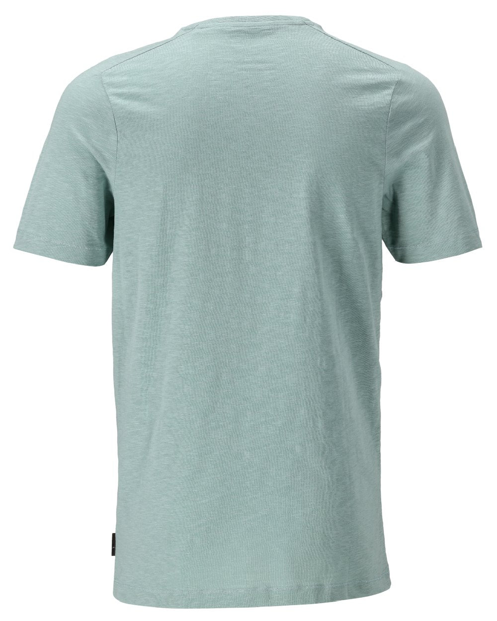 Dusty Green Coloured Mascot Workwear Mens Customized Premium Short Sleeve T-Shirt on white background