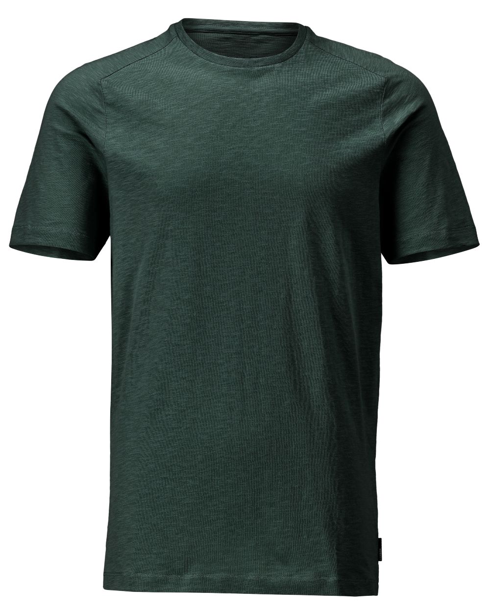 Forest Green Coloured Mascot Workwear Mens Customized Premium Short Sleeve T-Shirt on white background