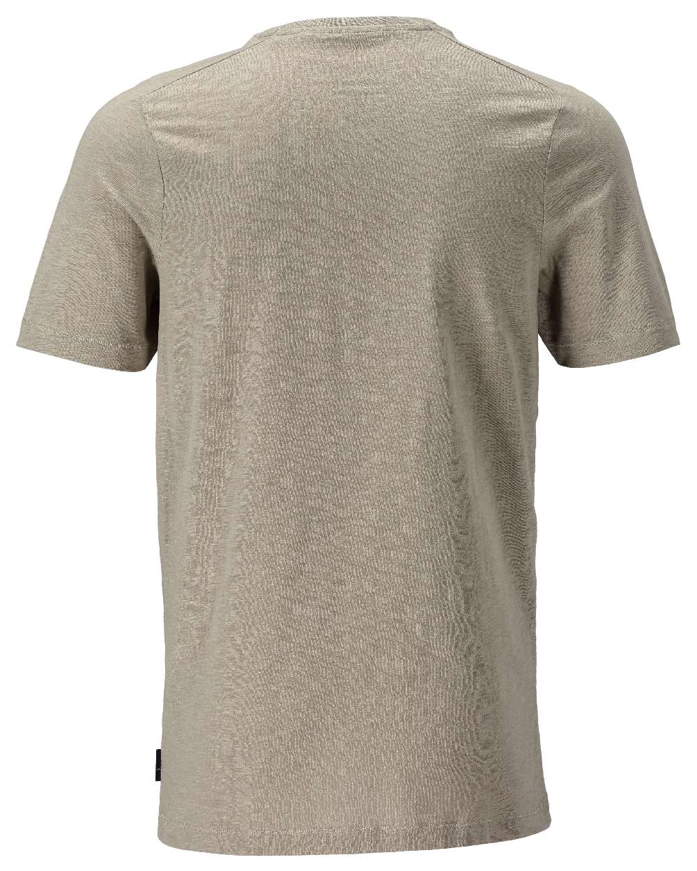 Light Sand Coloured Mascot Workwear Mens Customized Premium Short Sleeve T-Shirt on white background