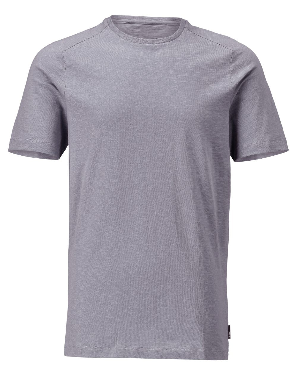 Light Stone Blue Coloured Mascot Workwear Mens Customized Premium Short Sleeve T-Shirt on white background