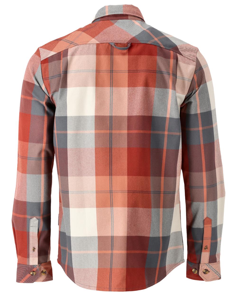 Autumn Red Checked Coloured Mascot Workwear Mens Customized Shirt on white background