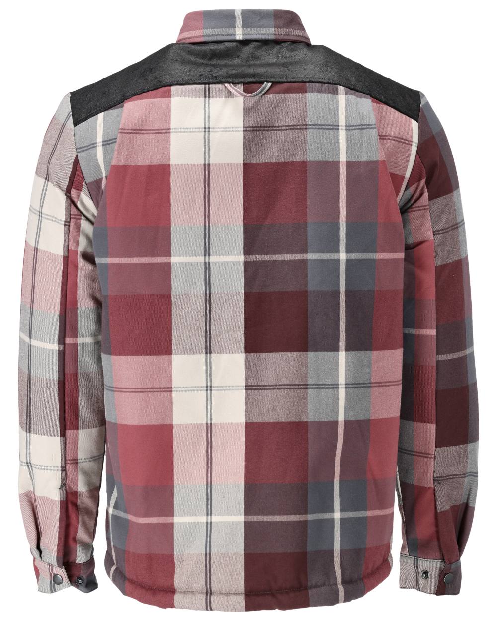 Bordeaux Checked Coloured Mascot Workwear Mens Customized Shirt With Pile Lining on white background