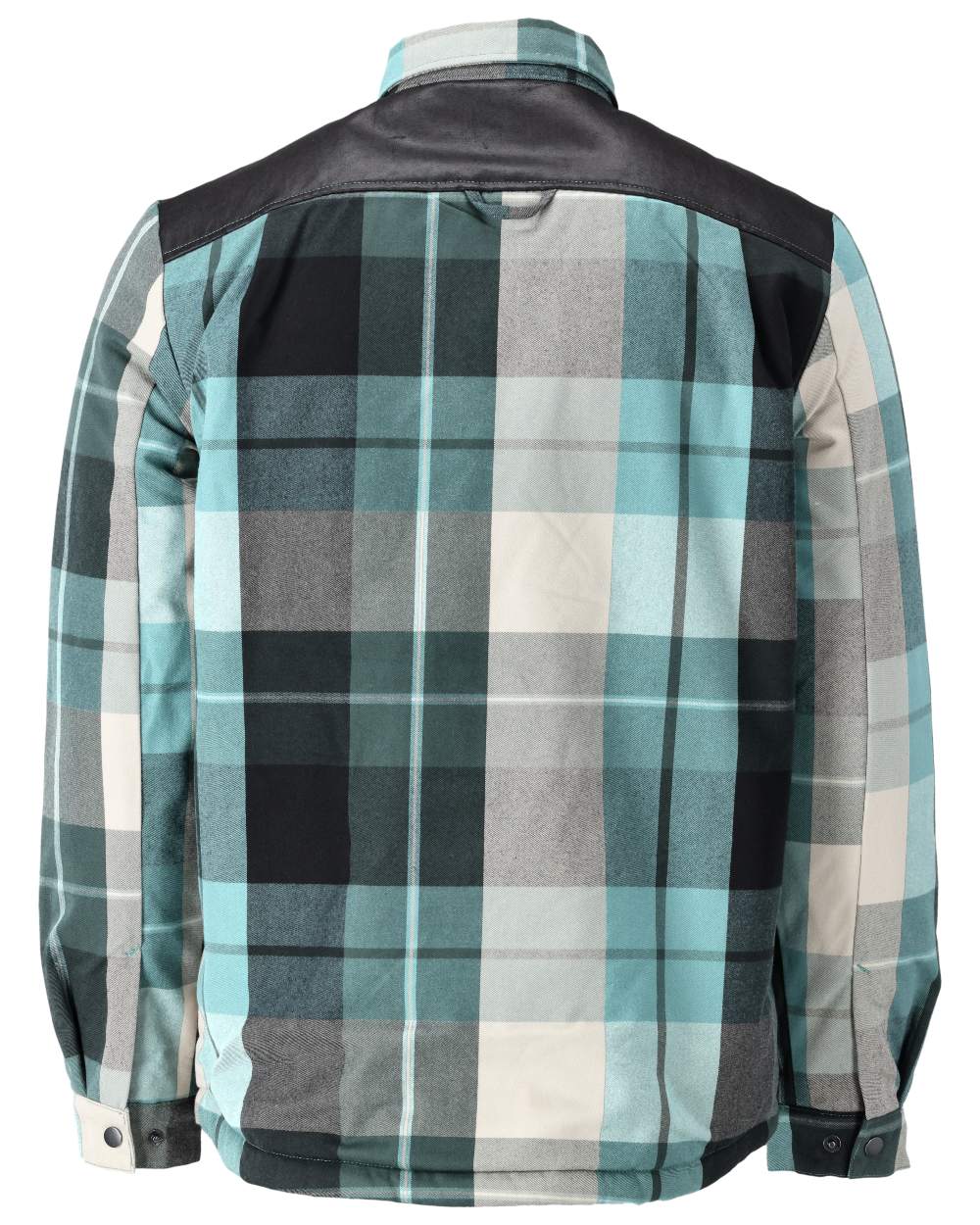 Forest Green Checked Coloured Mascot Workwear Mens Customized Shirt With Pile Lining on white background