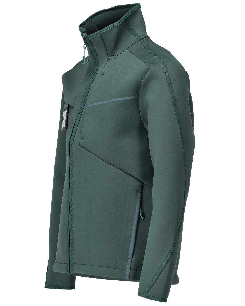 Forest Green Coloured Mascot Workwear Mens Customized Softshell Jacket on white background