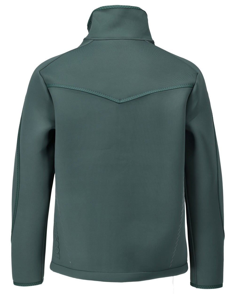 Forest Green Coloured Mascot Workwear Mens Customized Softshell Jacket on white background