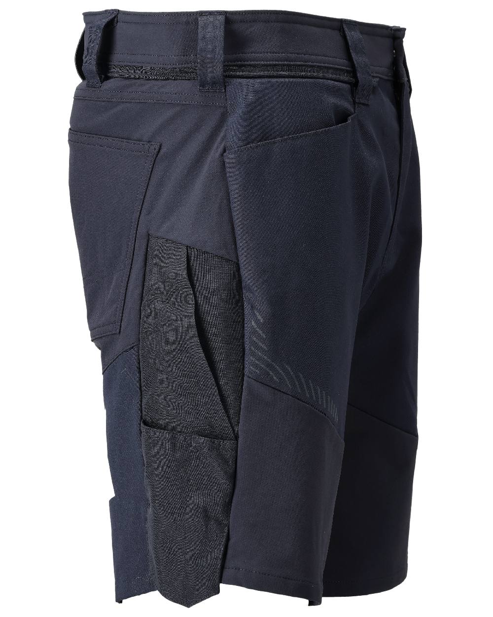 Dark Navy Coloured Mascot Workwear Mens Customized Stretch Zones Shorts on white background