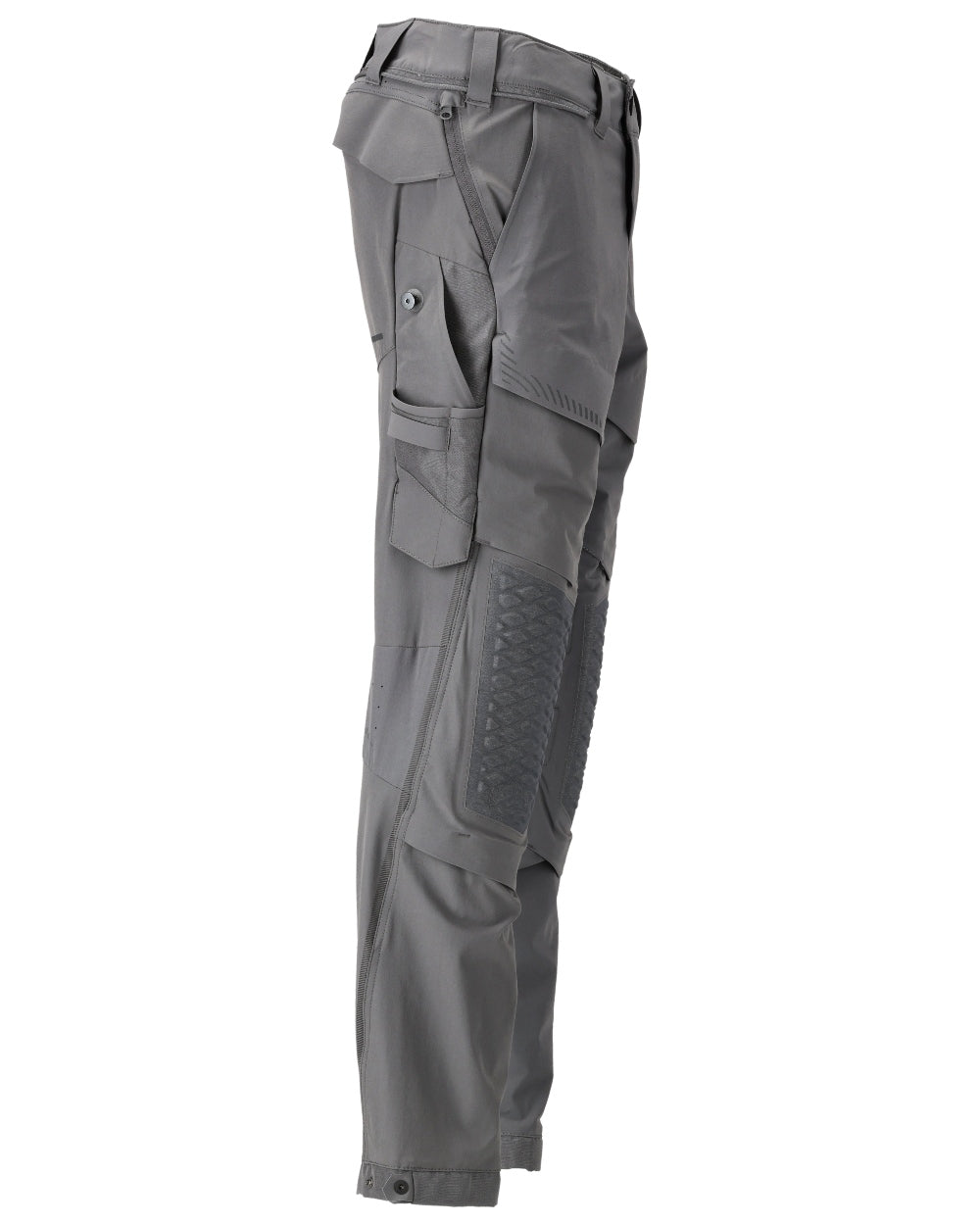 Stone Grey Coloured Mascot Workwear Mens Customized Ultimate Stretch Trousers on white background