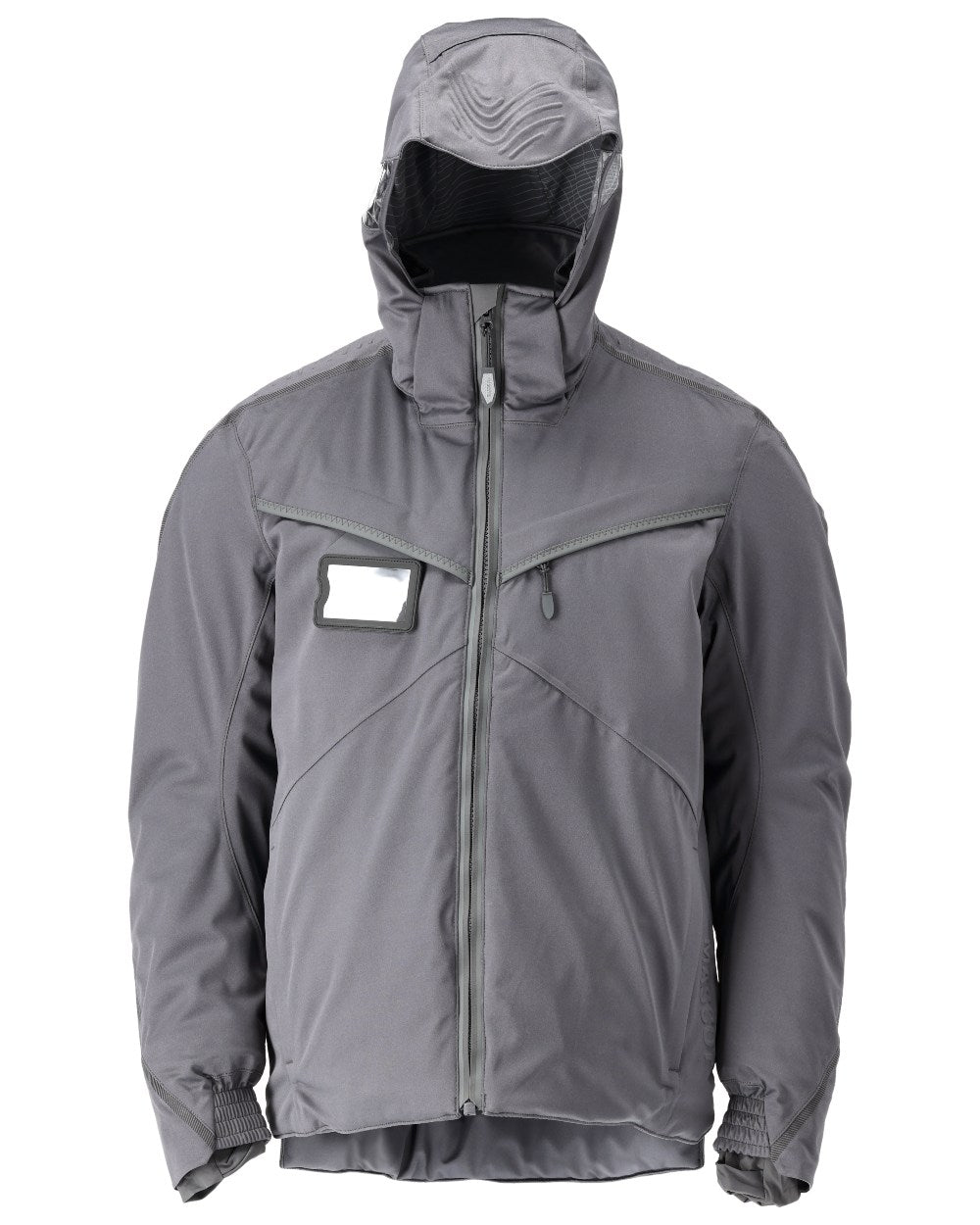 Stone Grey Coloured Mascot Workwear Mens Customized Ultimate Stretch Winter Jacket on white background