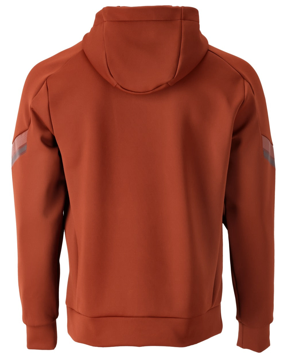 Autumn Red Coloured Mascot Workwear Mens Customized Water Repellent Fleece Hoodie on white background