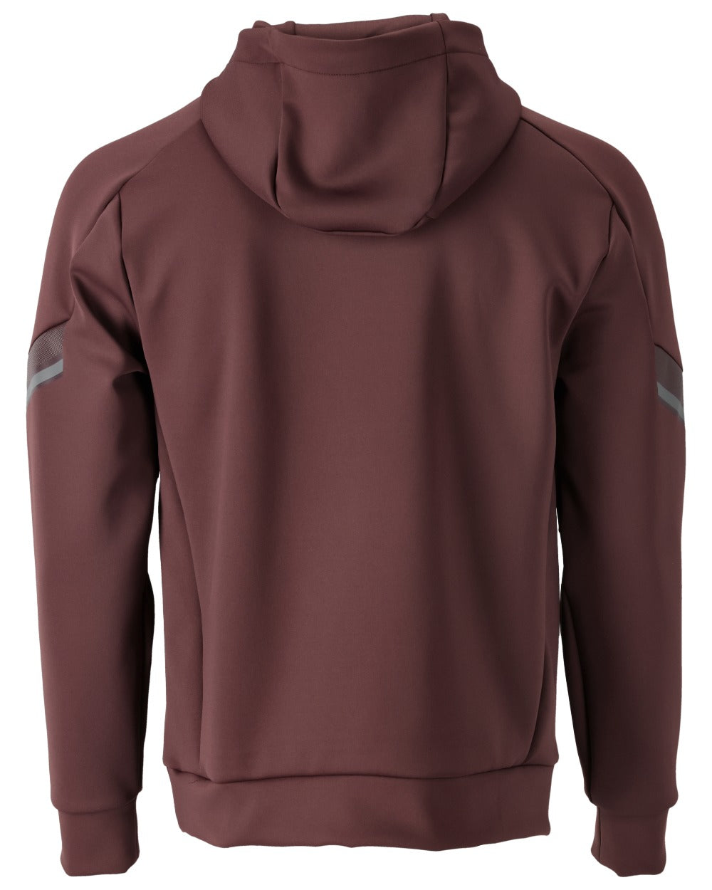Bordeaux Coloured Mascot Workwear Mens Customized Water Repellent Fleece Hoodie on white background