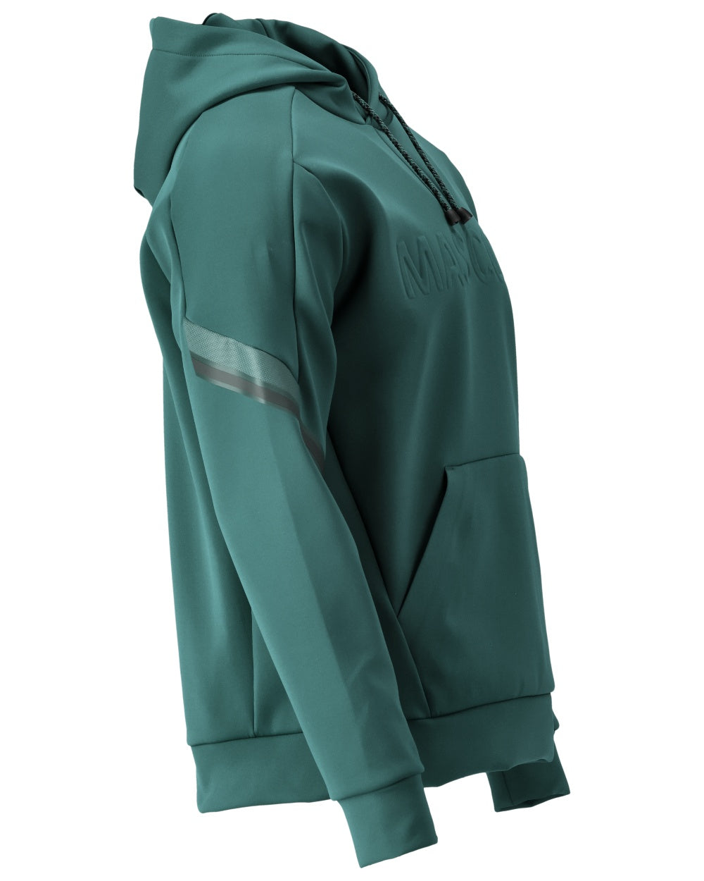 Forest Green Coloured Mascot Workwear Mens Customized Water Repellent Fleece Hoodie on white background