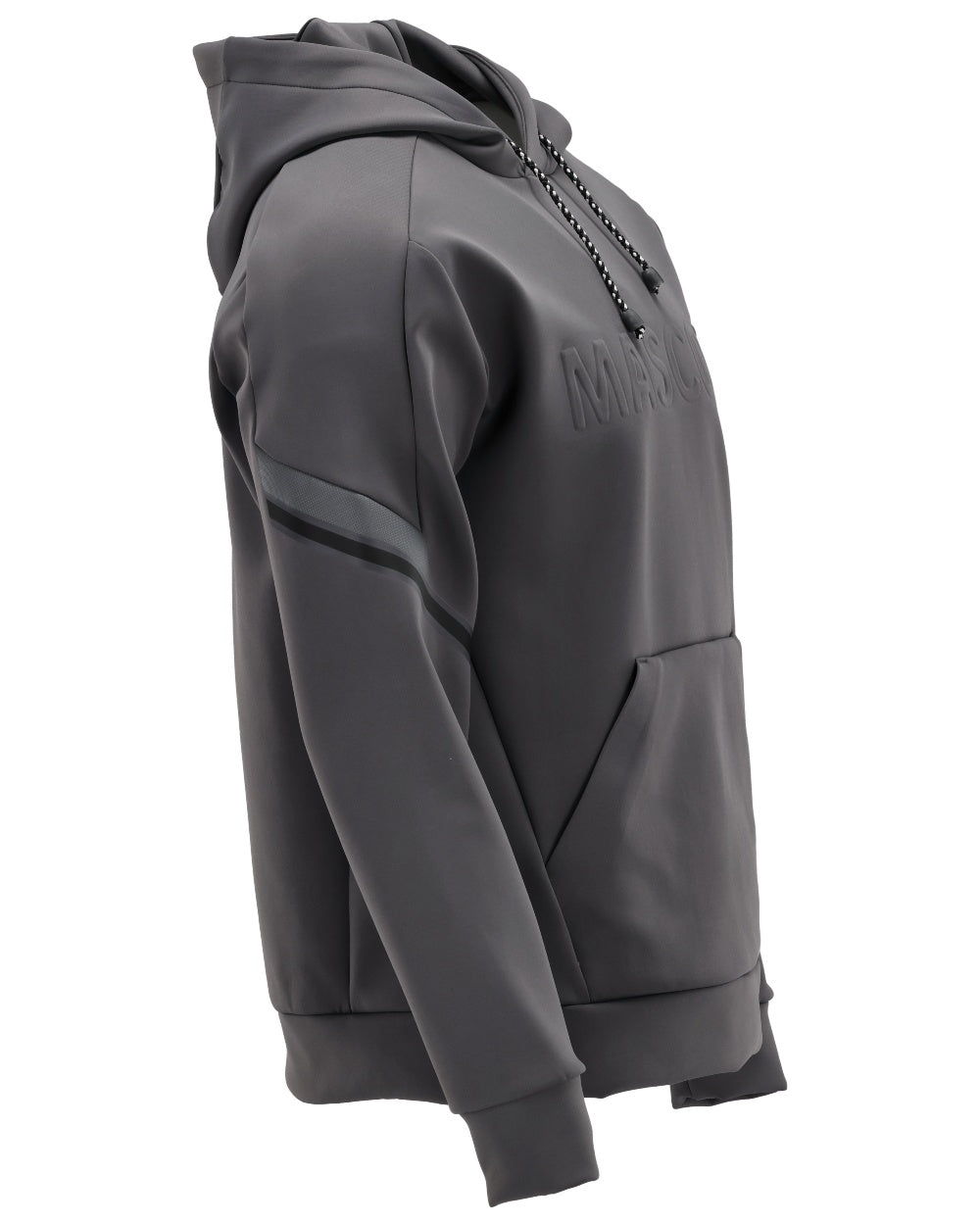 Stone Grey Coloured Mascot Workwear Mens Customized Water Repellent Fleece Hoodie on white background