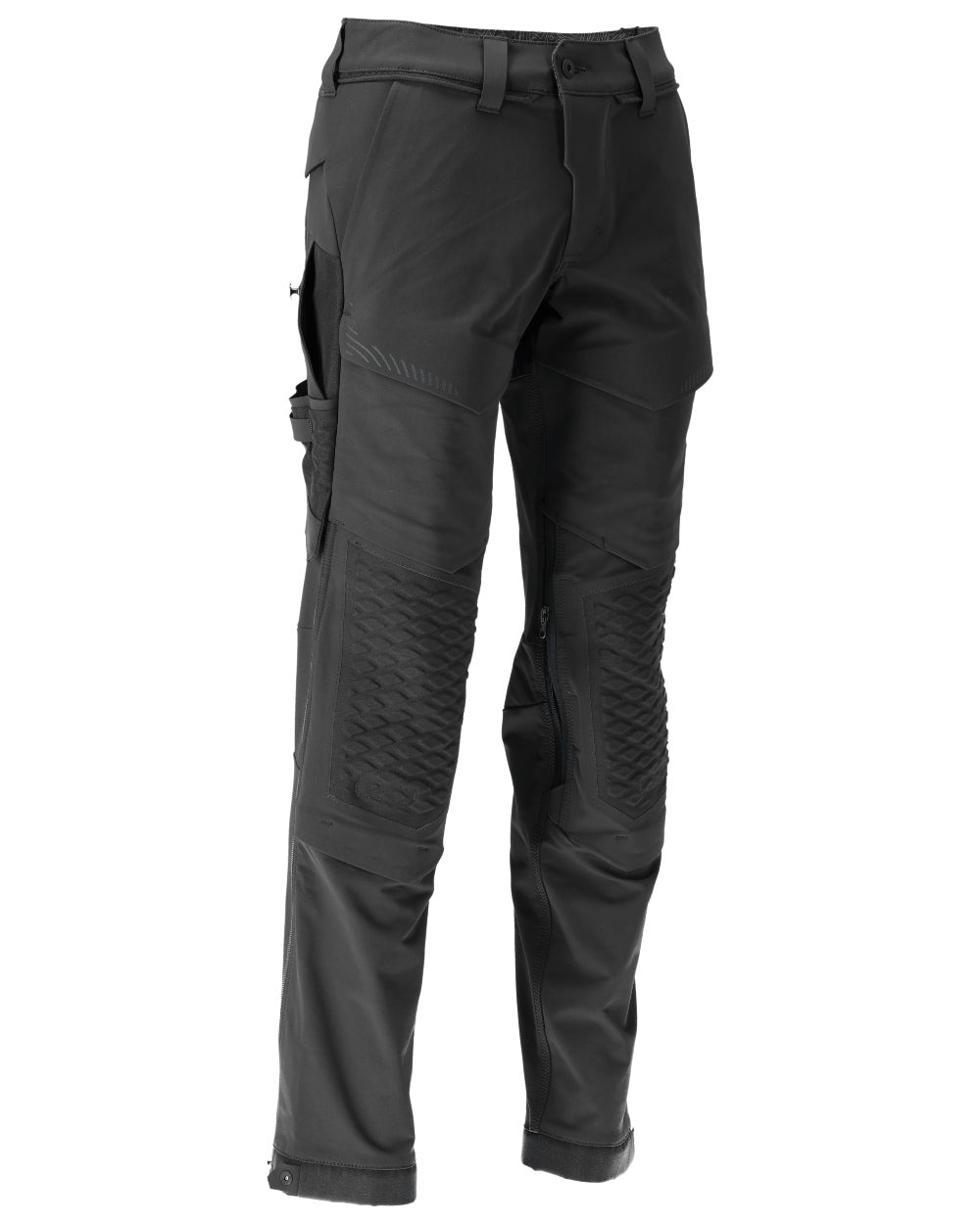 Black Coloured Mascot Workwear Mens Customized Water Repellent Trousers on white background