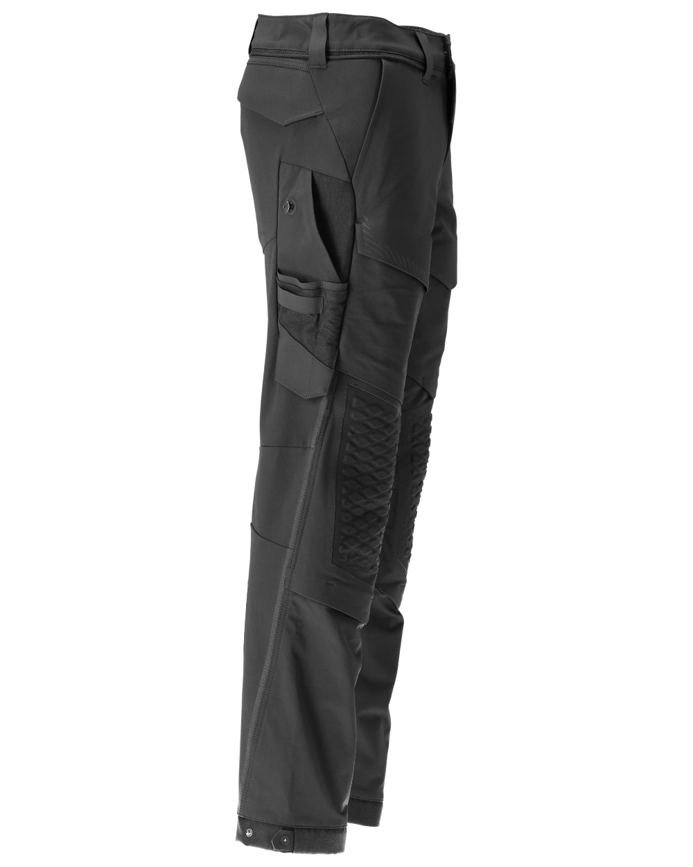 Black Coloured Mascot Workwear Mens Customized Water Repellent Trousers on white background