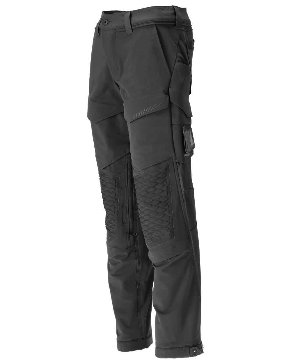 Black Coloured Mascot Workwear Mens Customized Water Repellent Trousers on white background