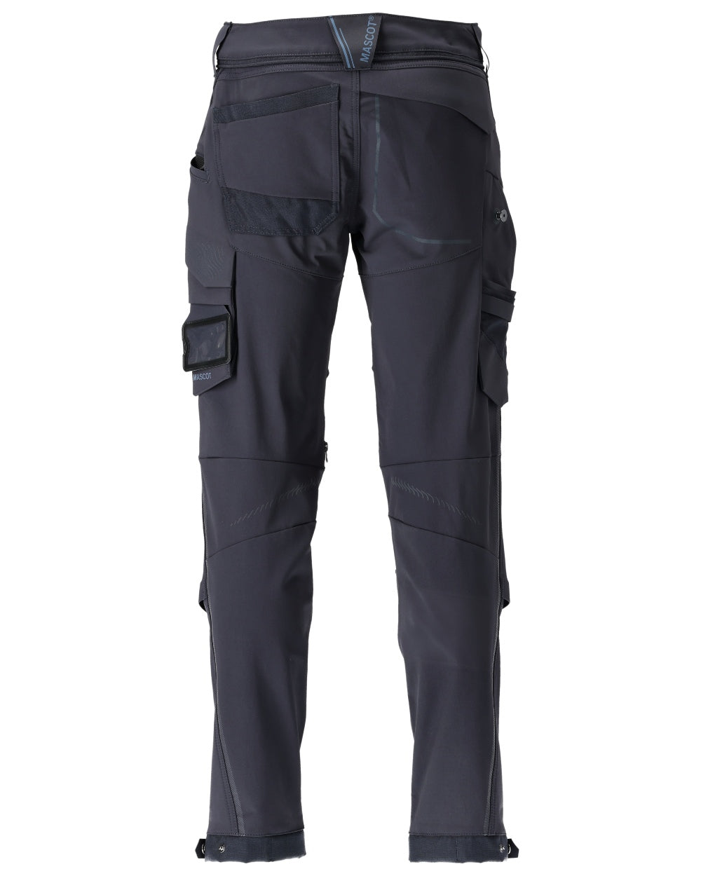 Dark Navy Coloured Mascot Workwear Mens Customized Water Repellent Trousers on white background
