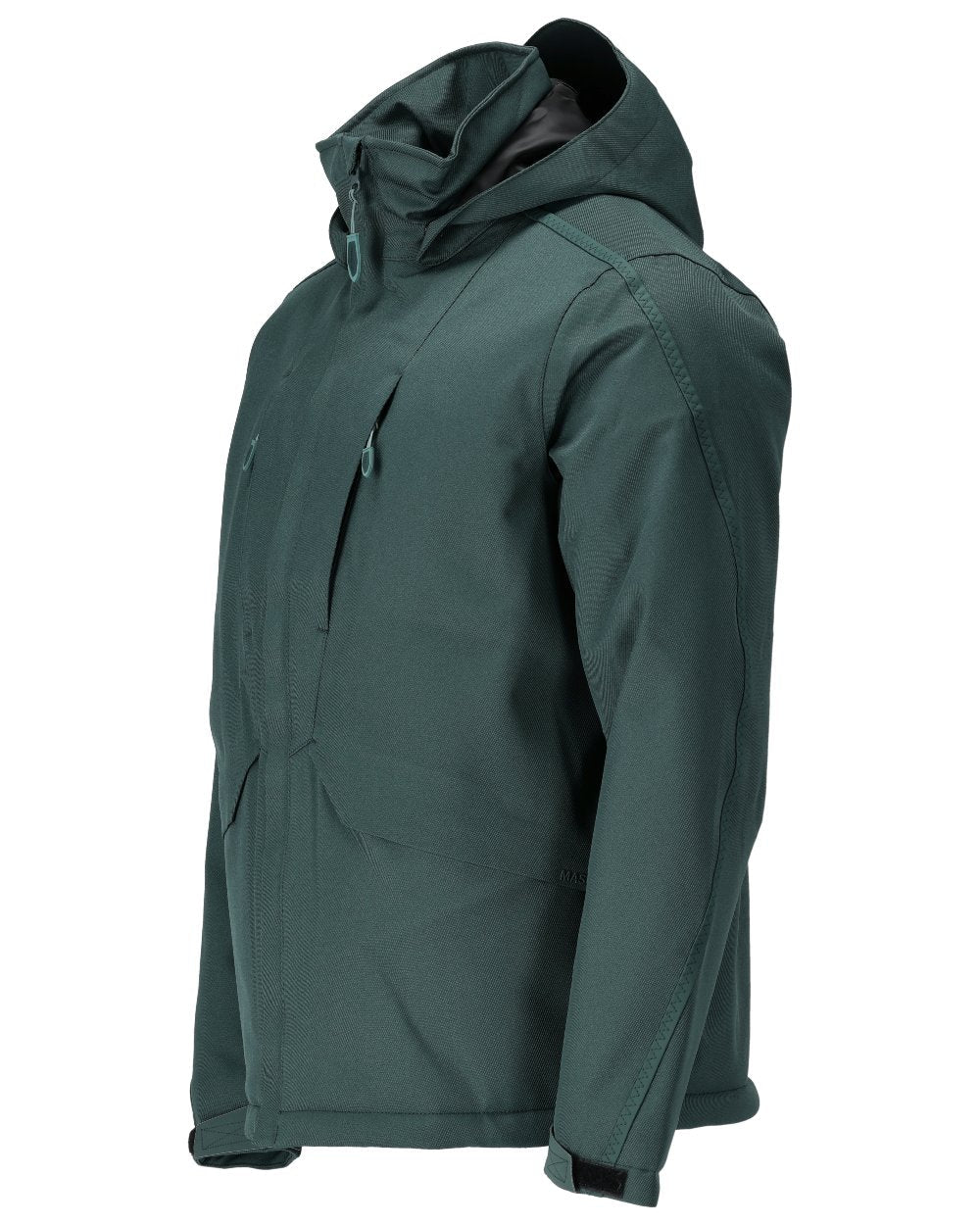 Forest Green Coloured Mascot Workwear Mens Customized Waterproof Winter Jacket on white background