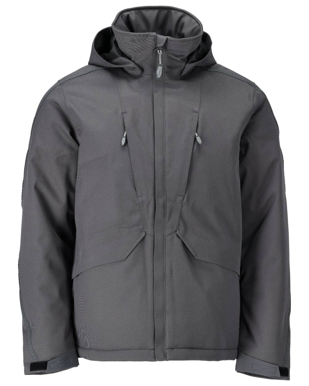 Stone Grey Coloured Mascot Workwear Mens Customized Waterproof Winter Jacket on white background