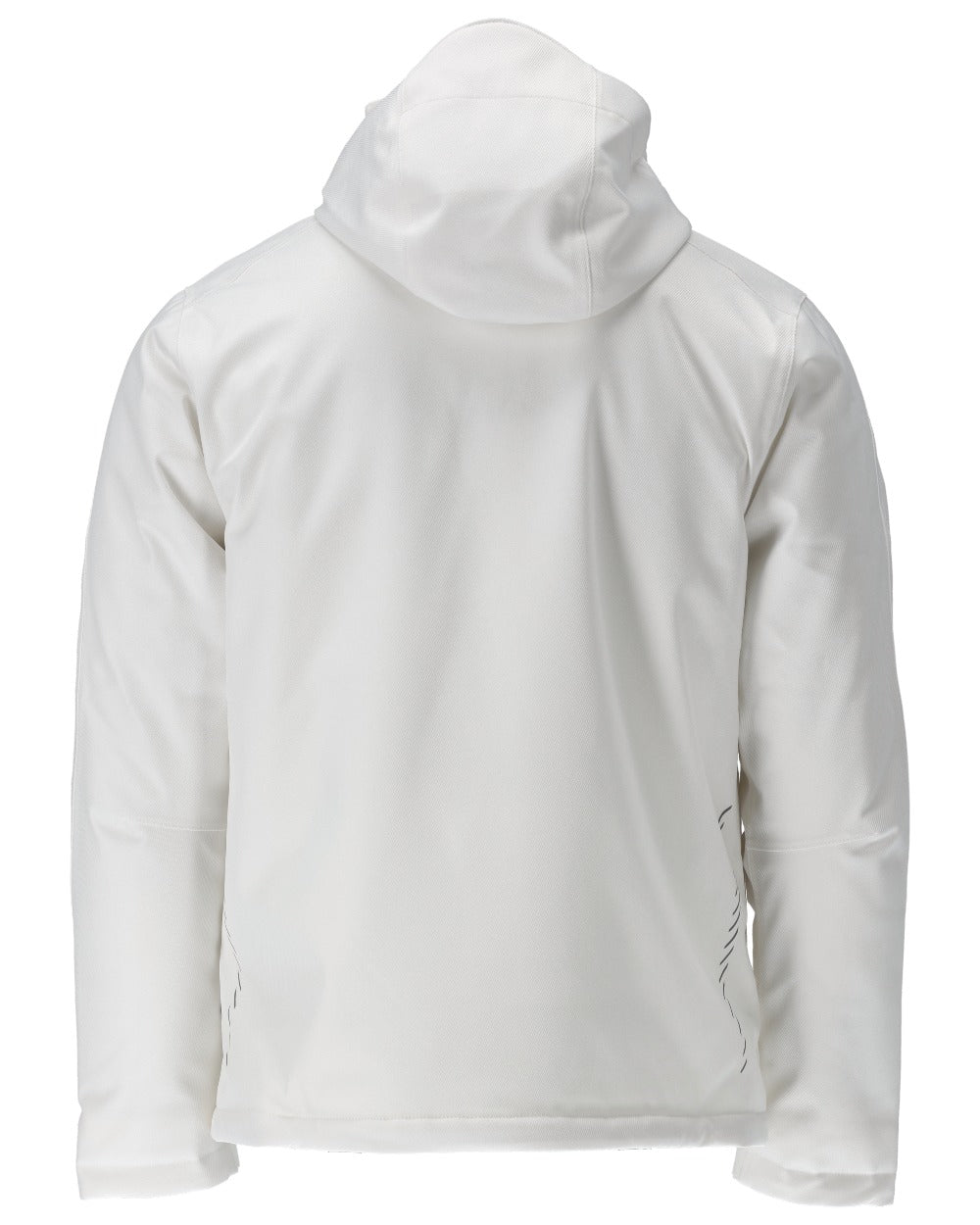 White Coloured Mascot Workwear Mens Customized Waterproof Winter Jacket on white background