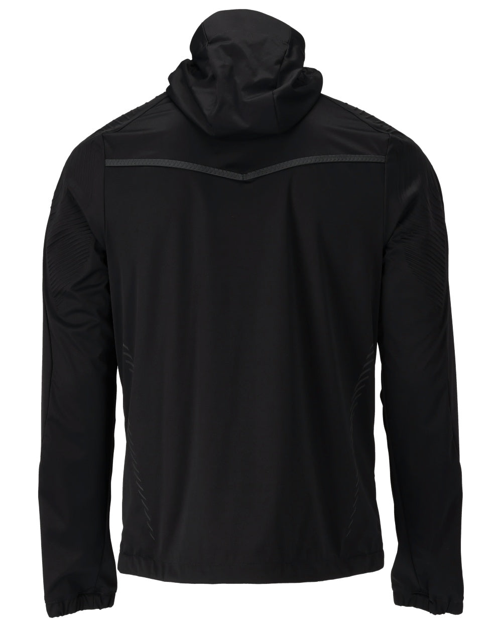 Black Coloured Mascot Workwear Mens Customized Windproof Jacket on white background