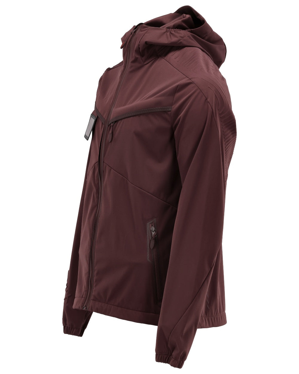 Bordeaux Coloured Mascot Workwear Mens Customized Windproof Jacket on white background
