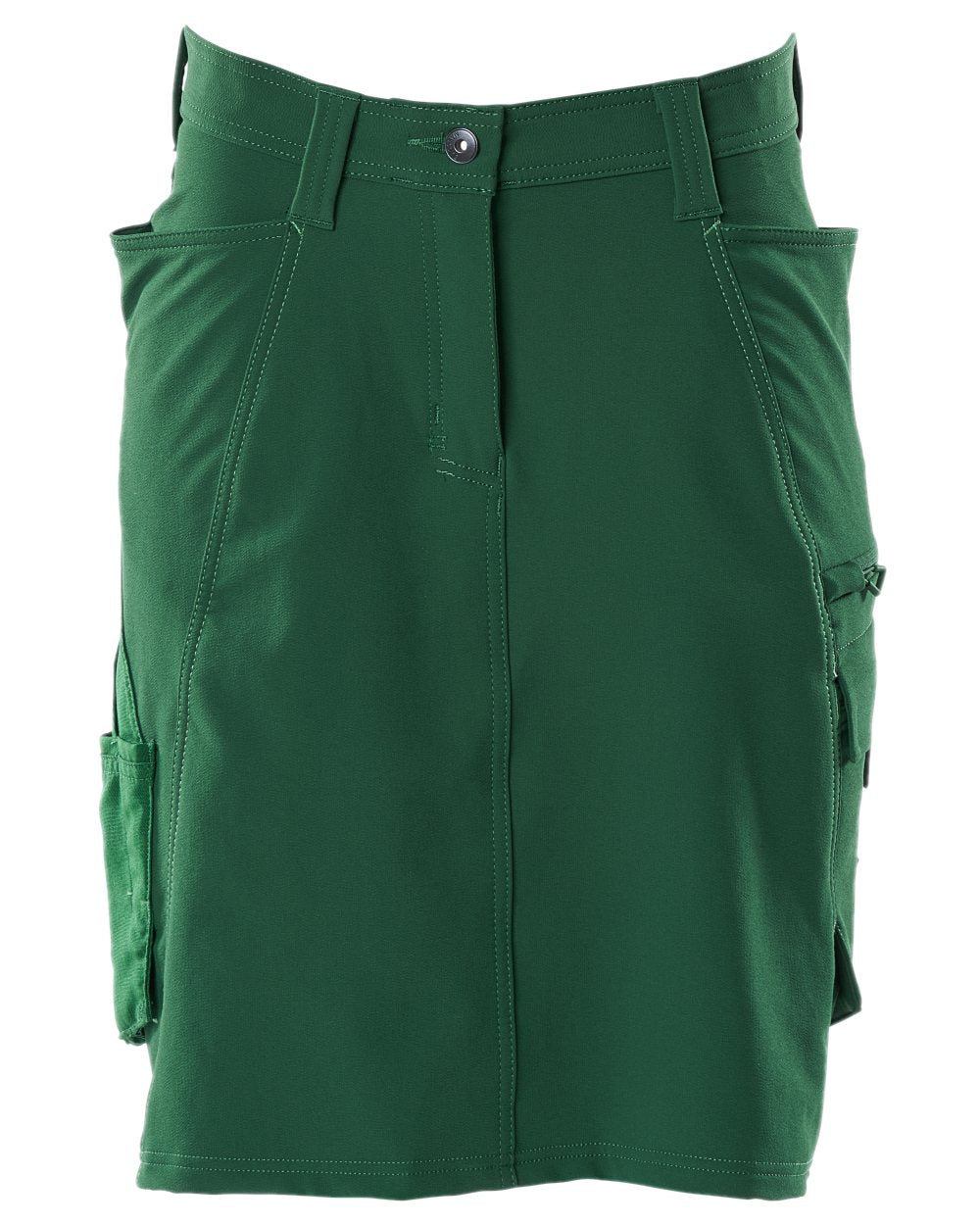 Green Coloured Mascot Workwear Womens Accelerate Diamond Fit Skirt on white background