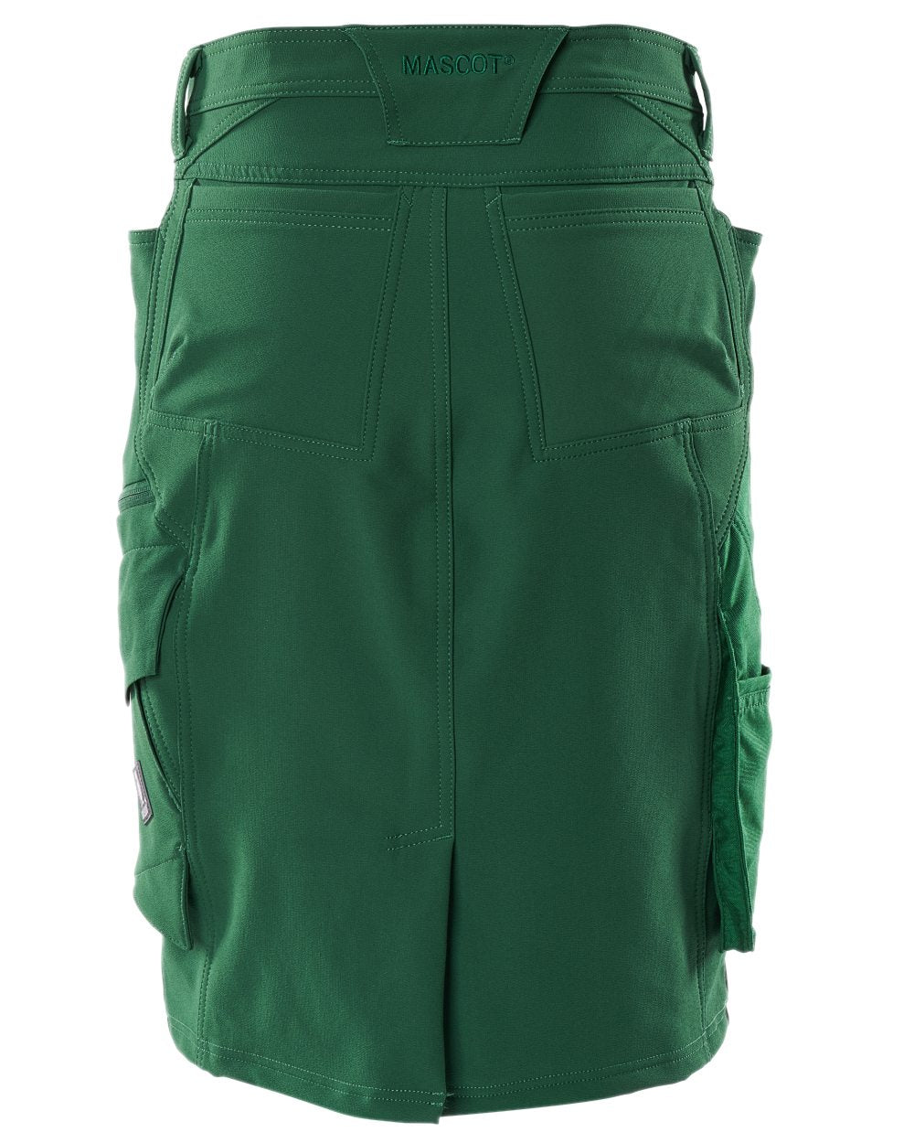 Green Coloured Mascot Workwear Womens Accelerate Diamond Fit Skirt on white background