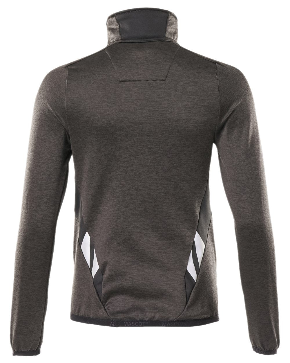 Dark Anthracite Black Coloured Mascot Workwear Womens Accelerate Fleece Jumper With Half Zip on white background