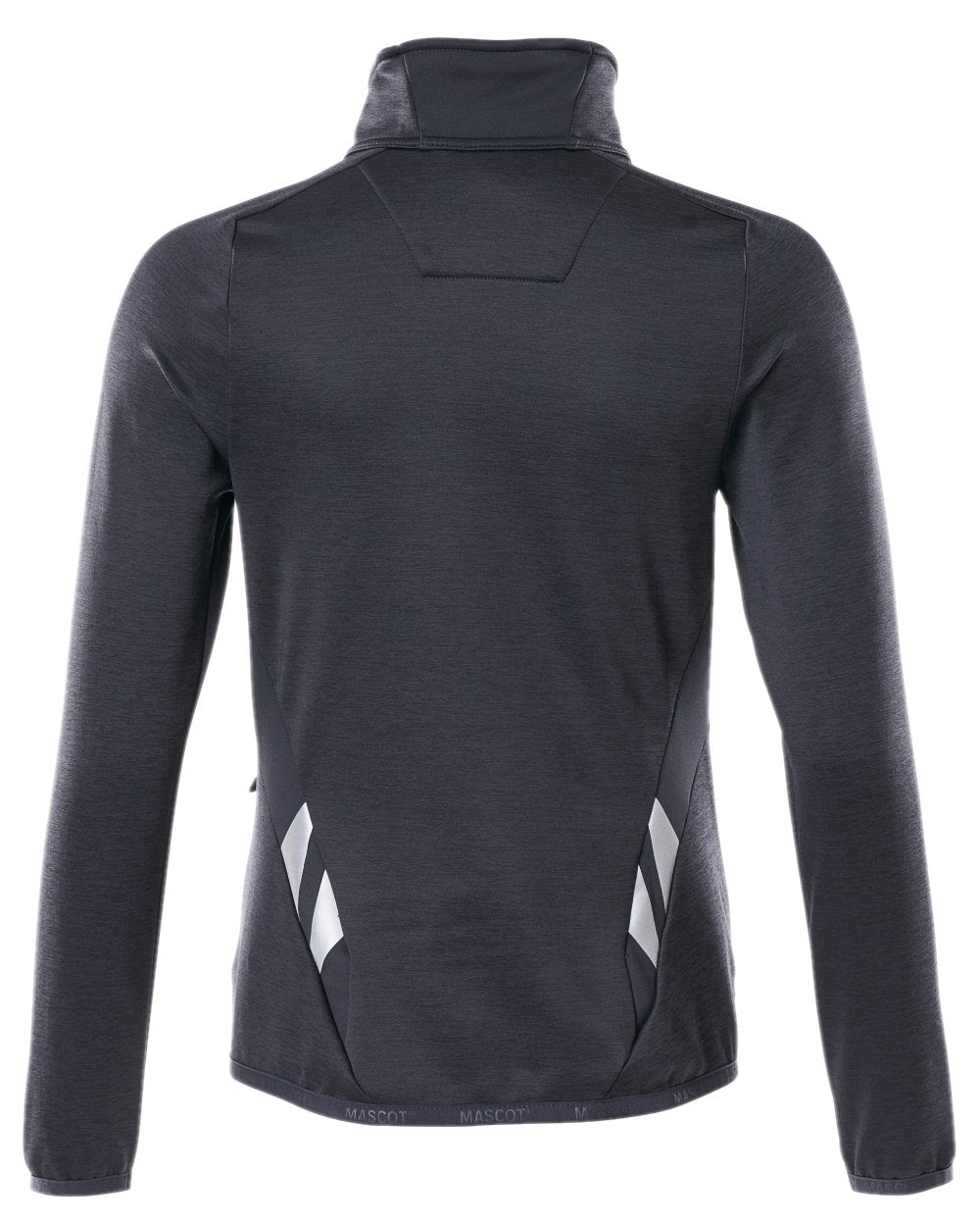 Dark Navy Coloured Mascot Workwear Womens Accelerate Fleece Jumper With Zipper on white background
