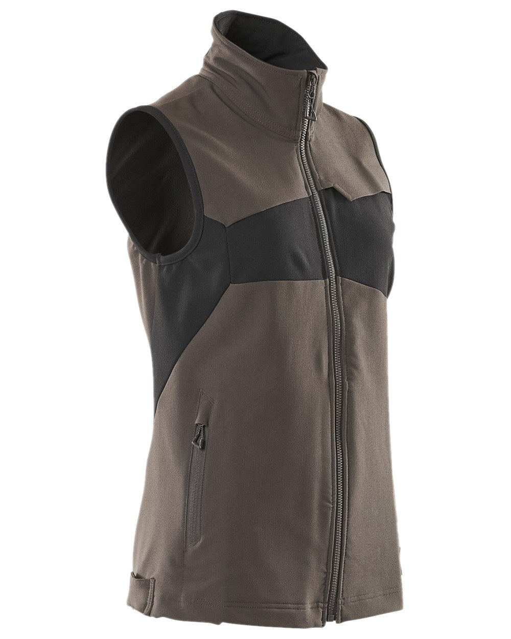 Dark Anthracite Black Coloured Mascot Workwear Womens Accelerate Gilet on white background